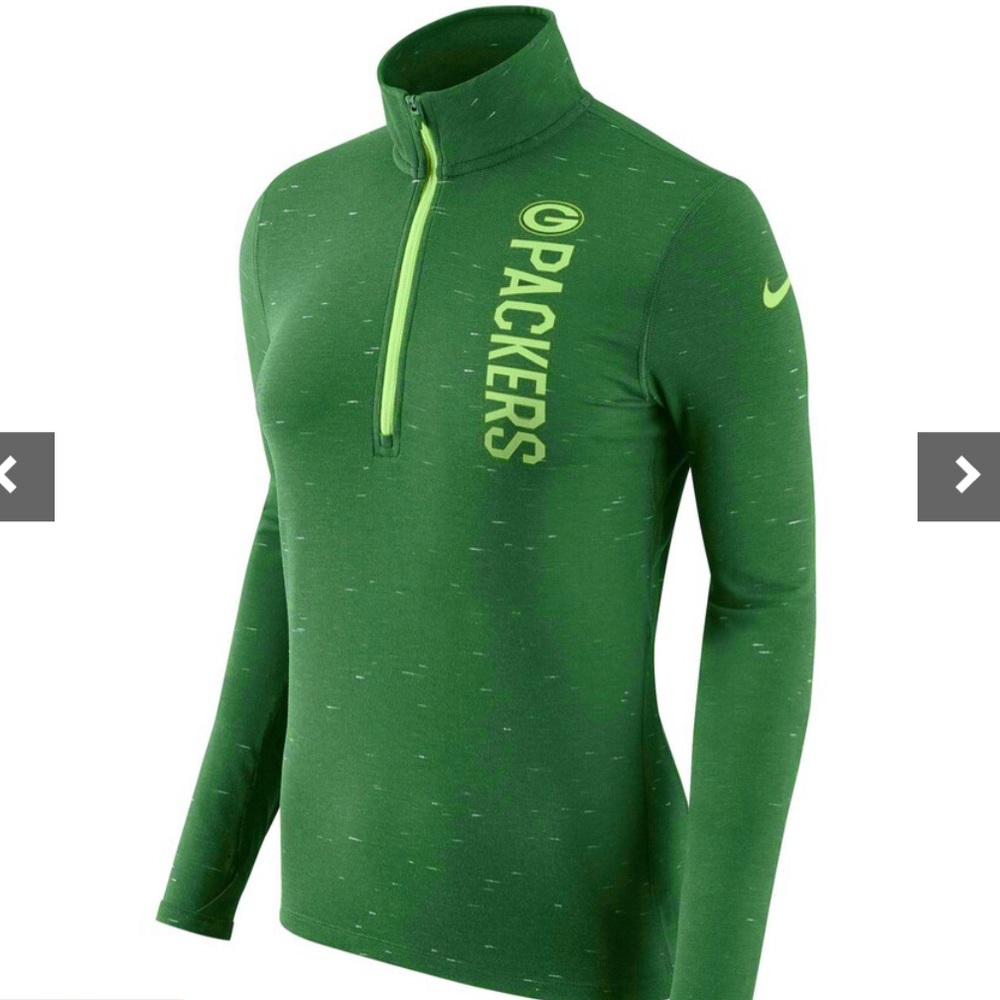 Green Bay Packers Nike Green Element Half-Zip Performance Jacket